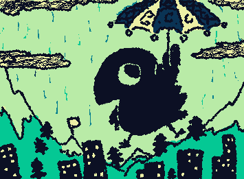 High in the sky