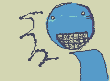 blud duded ::wp-rainbow-bloom:: blue dude 2nd art for my 90+ drawings ima draw
