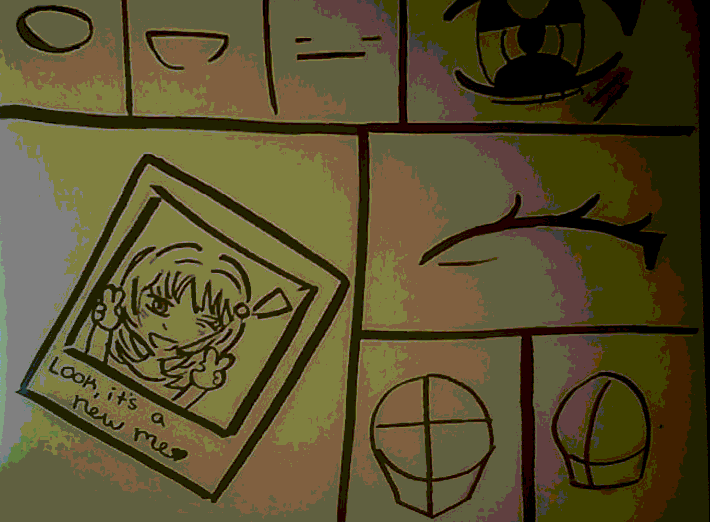 My new art style! I took this photo off my Chromebook so its really bad lol!