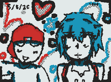Fred Durst takes a pic with Rei Ayanami !!