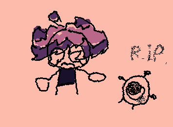 I made this cute lil clay guy to help me stop picking my skin, and these unfunny boys took it from MY locker, and smushed him and threw him out 
:(