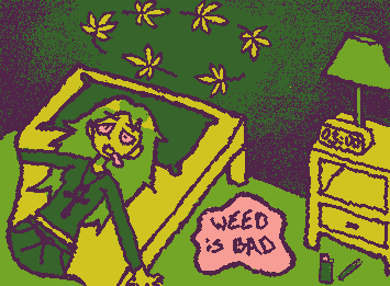 Ok weed is maybe not so cool it made me throw up on my bedroom floor at 3am lmao 💀✌️