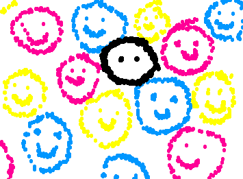 black and white in a world full of color<3