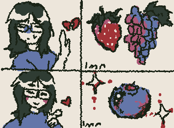 hot take, (artificially flavoured) strawberries and grapes don't taste rlly good... ig i'll stick to my all time fav blueberry :P