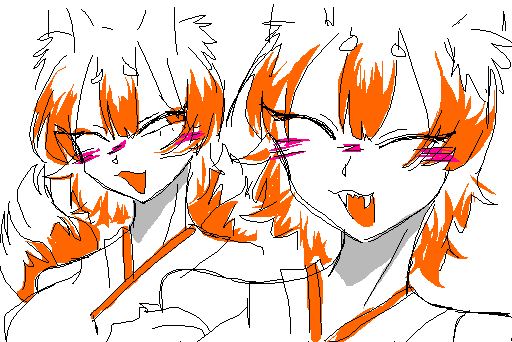 ヤバいまた好きな子が出来てしまったあぁぁぁぁ!!!!!!(oc)
久尾(くお)ちゃん 狐🦊尻尾が4本生えてる😍オレンジのとこは場所ごとに色違くしたかったんだけどオレンジ一種類しかなかった