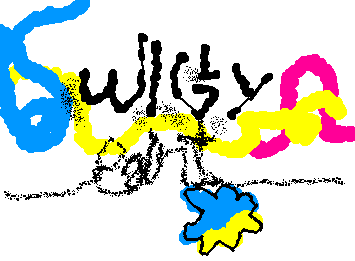 Wiggly paint logo concept