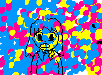 osaka de azumanga daioh ilustrada de forma abstrata