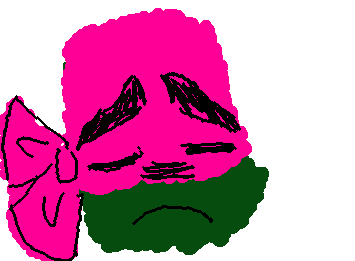 he's sad because he's pink
(I have to do all of them now)