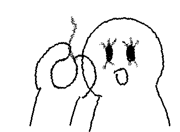 目が痒いなと思ったらまつ毛入ってた　(丸ごと一本)