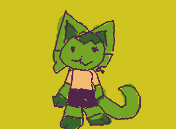 this is my oc kim! the only thing you should know about her is that she likes apples