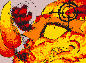 Sometimes i forget my oc Flame is literally made out of fire. I wanna pet him but it would hurt :(