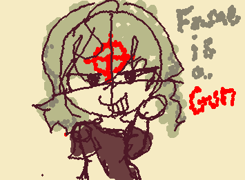 “Fame is a gun and i point it blind” ig this is day 1 of making song lyrics into drawing :o (feel free to request anything!)