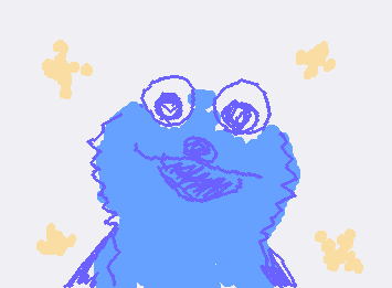 @nunさんのリクエスト
描くの遅くなってごめんなさい！
ものすごいクッキーモンスターになってしまった…