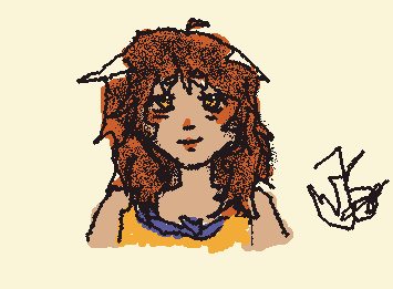 drew @Anna 's oc!!. I WAS IN A RUSH BC I SAW UR COMMENT SO LATE AND I WAS WATCHING A SILENT VOICE THE ANIME AND I SHED TEARS SO SHE LOOKS A BIT-