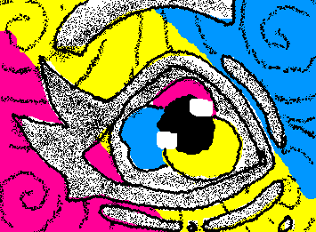Pansexual colored eye (I'm out of ideas comment on this to tell me your requests)