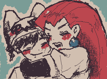 Jessie hugging Mimikyu 
♥