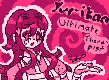 One, I'm redrawing this so it fits in better with the other portraits. Two, yes, I draw Yuri with eyeshadow. Cry about it. (Yuri + Mikan, DDLC x DR2)