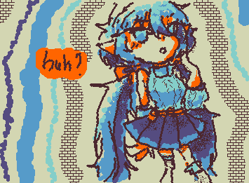 TREND on Wiggly paint?!
"Draw your oc/persona/fursona with your favorite colors." By:@Pierre  
This is my OC with my favorite color ✨ヾ(•ω•`)o