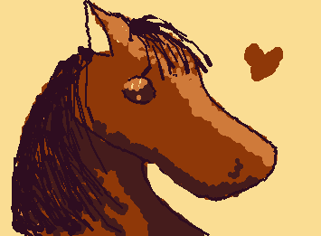 A horse ;3