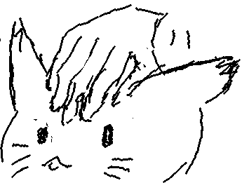 なでなで、猫とか撫でると癒されるよね、それを表現したかったんですぅ…画力がぁぁ足りない