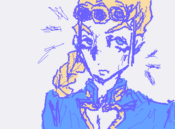 My friend suggested I draw Giorgio Giovanna from JJBA (idk which one)