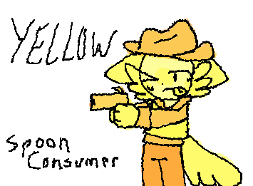 Sunny from my colored cat project as Yellow from deltarune! i hope they dont shoot someone