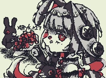 @mei うさぎのぬいぐるみ擬人化🐰🥀