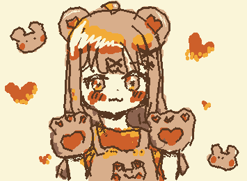 リクエストの擬人化したくまの娘！　　　A requested anthropomorphized bear girl!