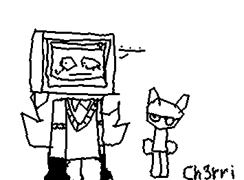 This is my sona, Ch3rri, I think. The head is supposed to be a Windows XP btw. Oh and Cinny Bun's here too ig.