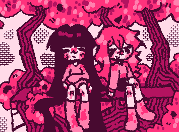 From their tree platform to inform all of you, during Pride Month... Serra will get short hair and Ivy will cut hers in support (MORE YURI)! Here @zaro_taro.