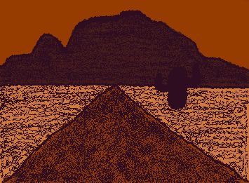 desert road at dusk