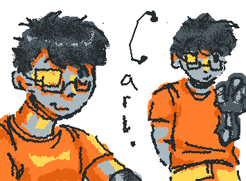 @S3bastian 's oc Carl, as requested by them ^^ sorry that he's blue, I didn't have enough colors for a skintone