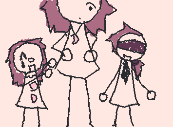 Eli is very fatherly to Asher the clown and mizuko