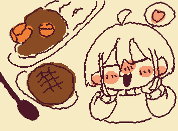 お昼はカレーにハンバーグデザートにゼリーまで今日は最高だぜ☆