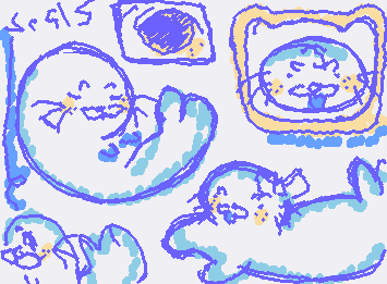 seals i drew on paper first